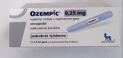 ОЗЕМПИК (Семаглутид) р-р д/п/к введ. 0,25 мг/0,19 мл: шприц-ручка № 1 (4 дози), Данія